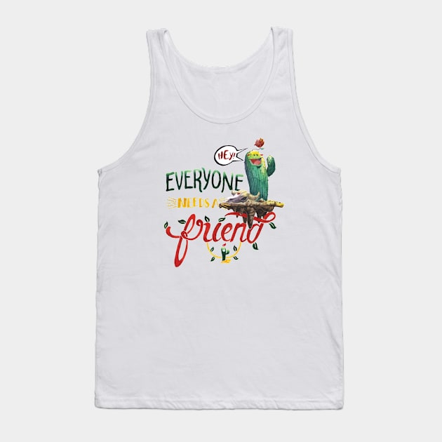 Everyone Needs A Friend Tank Top by Studio Mootant